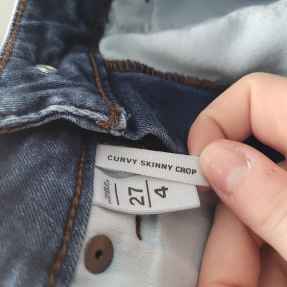 LOFT Skinny Crop Dark Wash Jeans Women's Size 27/4 - Picture 11 of 13